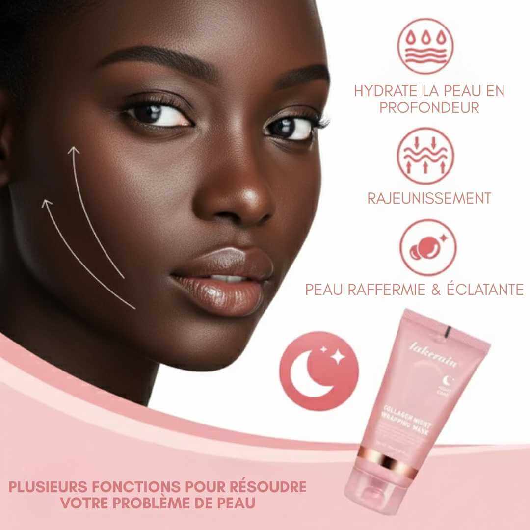 Masque au collagène Lakerin | Crème Exfoliante & Hydratant🌙